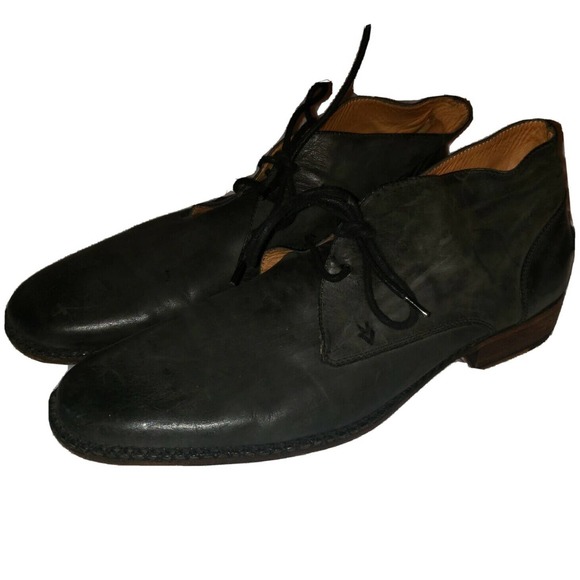 John Varvatos Men‎ Size 12 Chukka Dress Boot Leather Gray Handmade ITALY